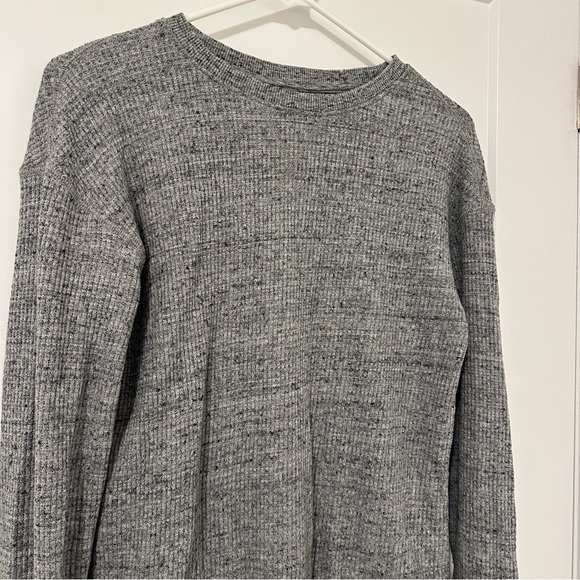 Roots Heathered Grey Organic Cotton Henley Long Sleeve T-shirt Size Extra Small - Picture 5 of 12